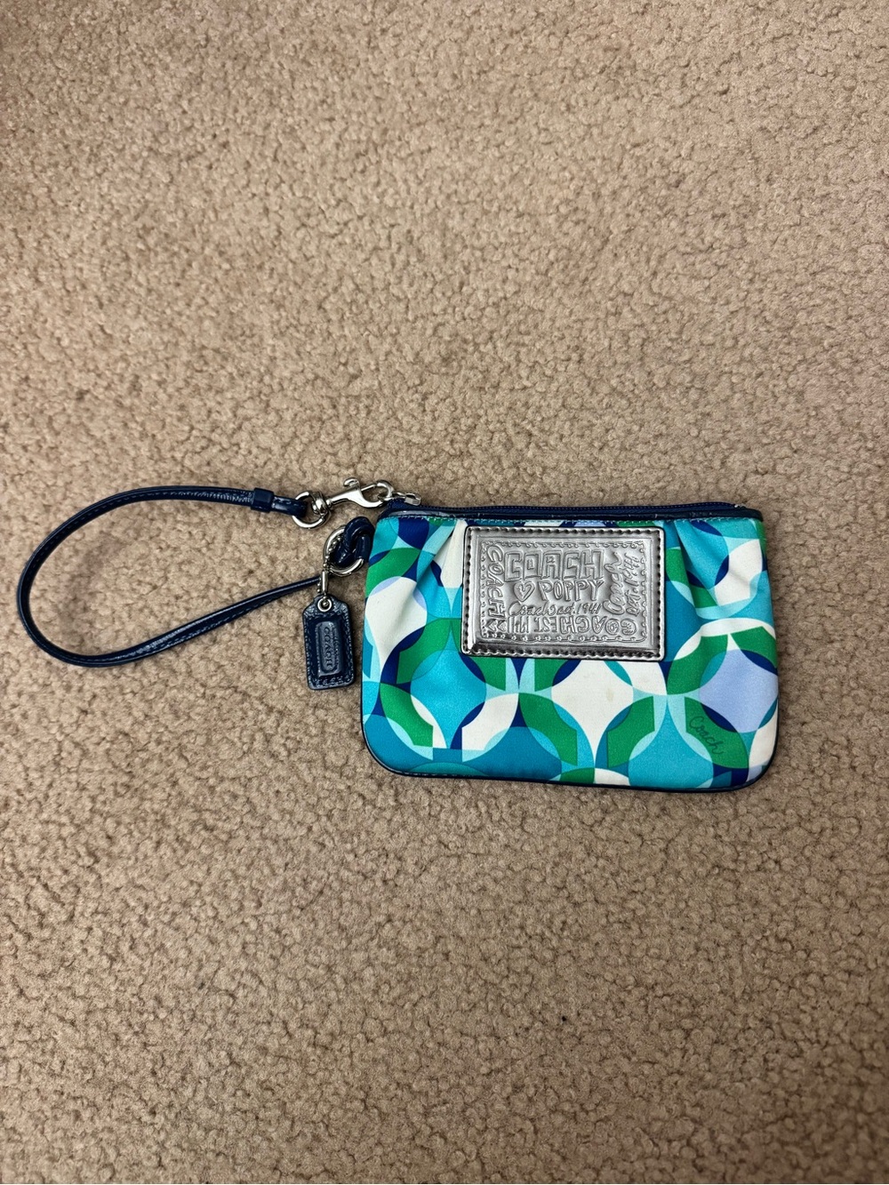 Coach Poppy Kaleidoscope wristlet